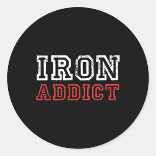 Sticker Rond Hommes Addict De Fer Salle De Fitness Fitness Fitn