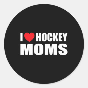 Sticker Rond Hommes de hockey J'aime les femmes de hockey