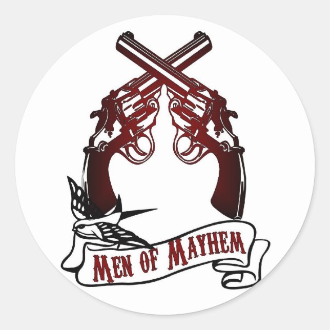 Sticker Rond Hommes de Mayhem (Devant)