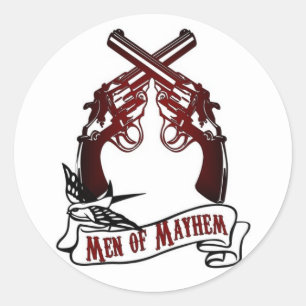 Sticker Rond Hommes de Mayhem