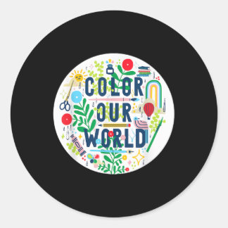 Sticker Rond Hommes Femmes Enfants Programme de lecture d'été 2