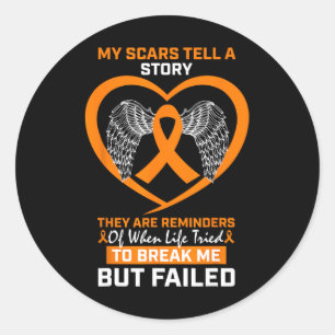 Sticker Rond Hommes Femmes Mes Scicatrices Racontent Une Histoi