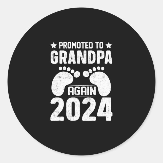 Sticker Rond Hommes promus au grand-père Est 2024 (Devant)