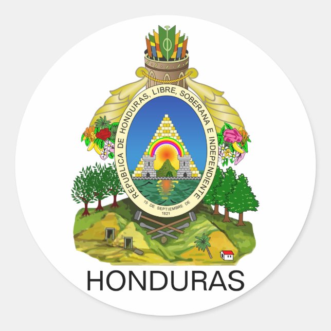 Sticker Rond Honduras (Devant)