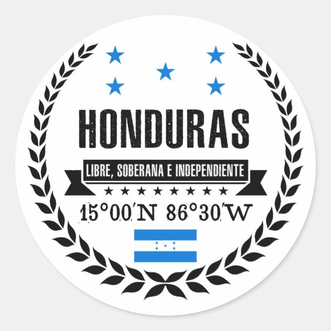 Sticker Rond Honduras (Devant)