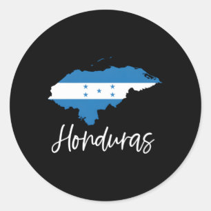 Sticker Rond Honduras Drapeau Amérique centrale Copan Latina Ca