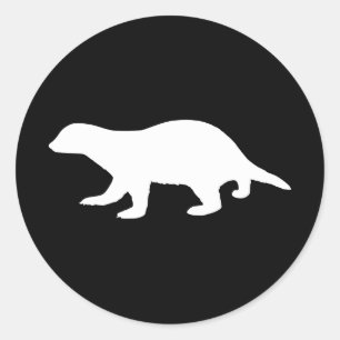 Sticker Rond Honey Badger