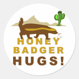 Sticker Rond Honey Badger