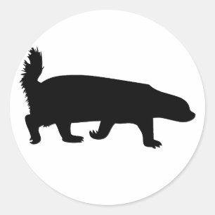 Sticker Rond Honey Badger Black