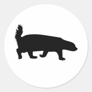 Sticker Rond Honey Badger Black