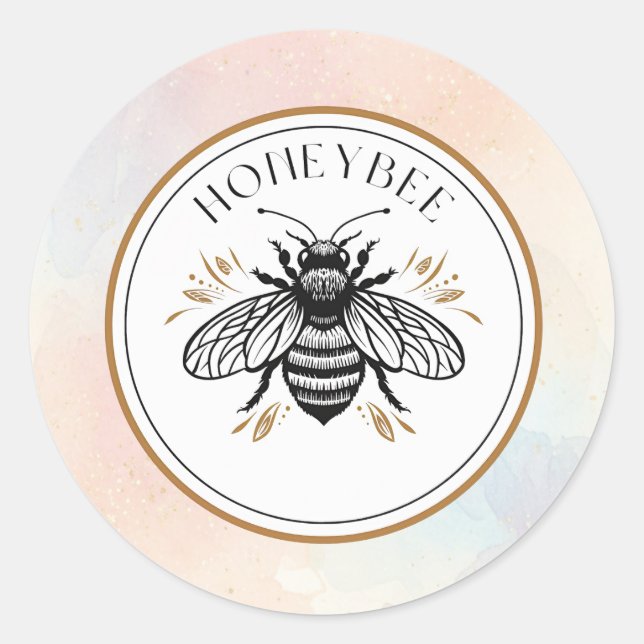 Sticker Rond Honey Bee (Devant)