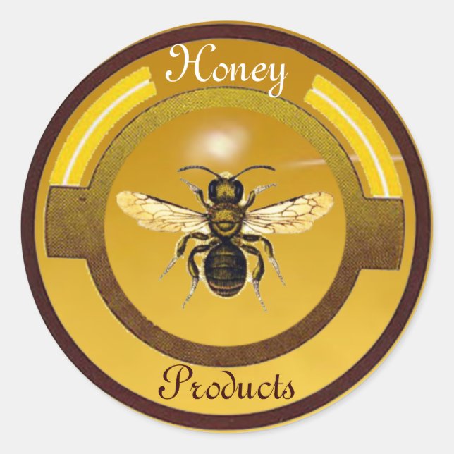 STICKER ROND HONEY BEE / BEEKEEPER BEEKEEPER (Devant)