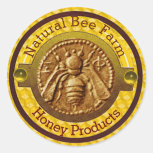 STICKER ROND HONEY BEE / BEEKEEPER BEEKEEPER