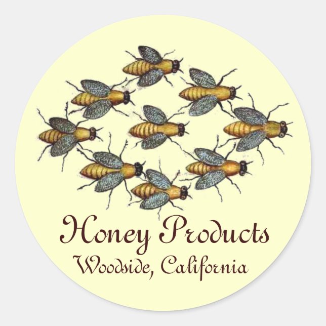 STICKER ROND HONEY BEE / BEEKEEPER BEEKEEPER (Devant)