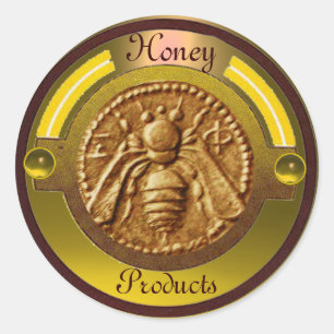 STICKER ROND HONEY BEE / BEEKEEPER BEEKEEPER