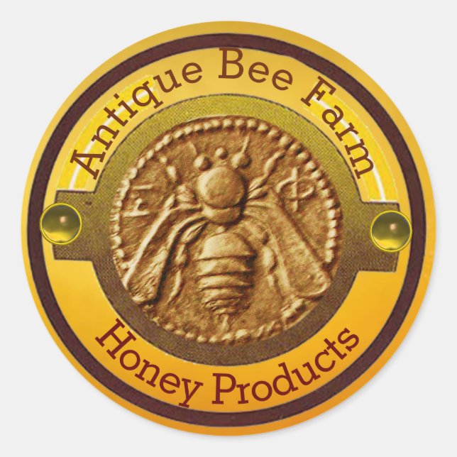 STICKER ROND HONEY BEE / BEEKEEPER BEEKEEPER (Devant)