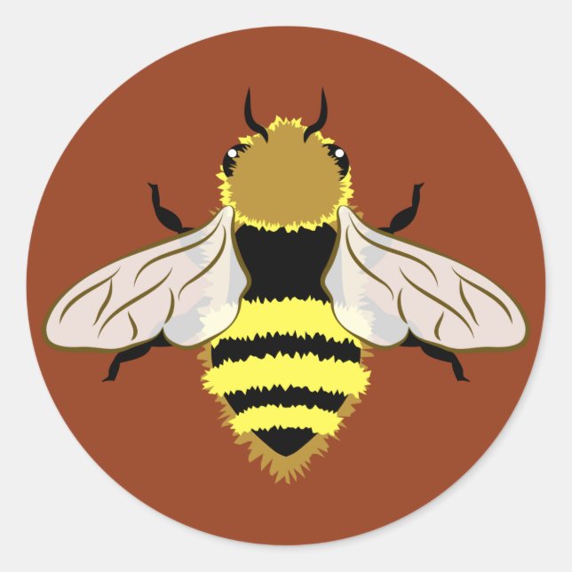 Sticker Rond Honey Bee Graphic (Devant)