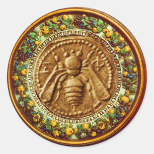 STICKER ROND HONEY BEE / JAUNE FLORENTINE FLORENTINE FLORENTINE