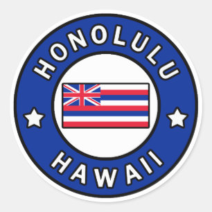 Sticker Rond Honolulu Hawaii