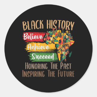 Sticker Rond Honorer le passé Inspirant Futur Mois de l'histoir