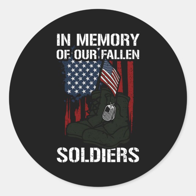 Sticker Rond Honorer Les Héros En Mémoire De Notre Sol Memori T (Devant)