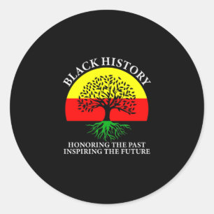 Sticker Rond Honoring Past Inspiring Future Black History Month