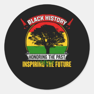 Sticker Rond Honoring The Past Inspiring Future Black History