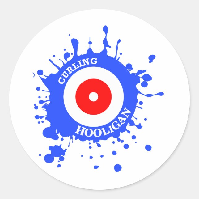 Sticker Rond Hooligan de curling (Devant)