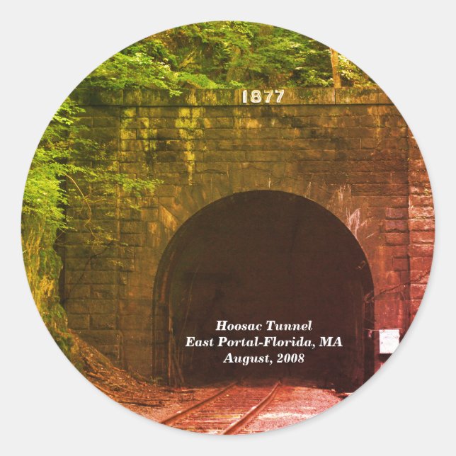Sticker Rond Hoosac Tunnel East Portal Floride MA (Devant)