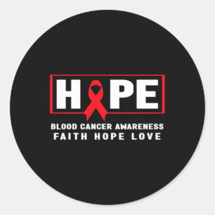 Sticker Rond Hope Blood Cancer - Red Ribbon Blood Cancer Award