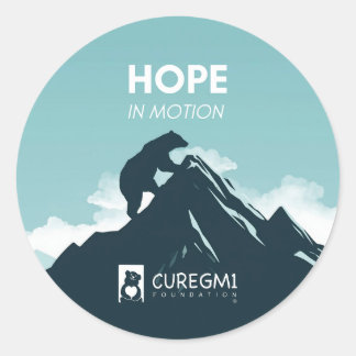Sticker Rond Hope in Motion for GM1 Gangliosidosis