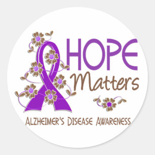 Sticker Rond Hope Matters 3 Maladie d'Alzheimer