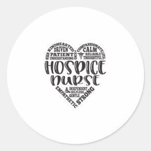 Sticker Rond Hôpital, infirmière d'hospice, rn cna