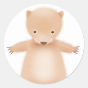 Sticker Rond Horace the Hamster - blanc