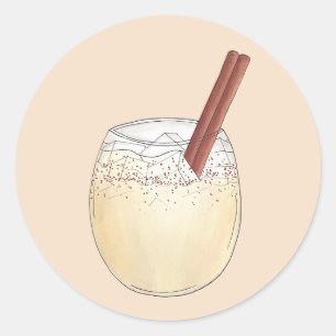 Sticker Rond Horchata Orxata Mexican Spanish Beverage Drink