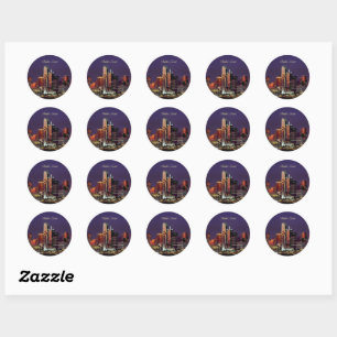 Sticker Rond Horizon de Dallas, Texas