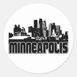 Sticker Rond Horizon de Minneapolis