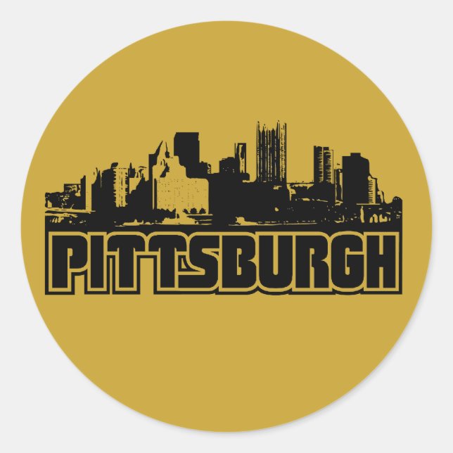 Sticker Rond Horizon de Pittsburgh (Devant)