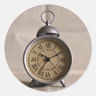 Sticker Rond Horloge d'alarme avec chiffres romains