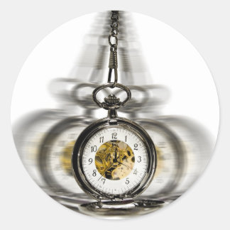 Sticker Rond Horloge de rotation de l'hypnose