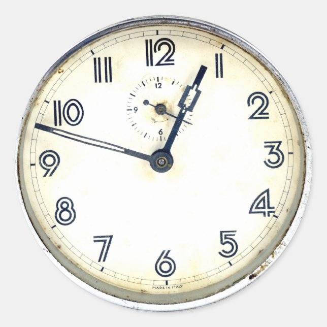 Sticker Rond Horloge vintage (Devant)