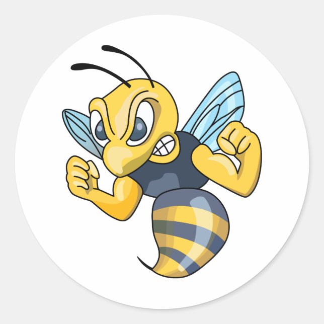 STICKER ROND HORNET JAUNE (Devant)