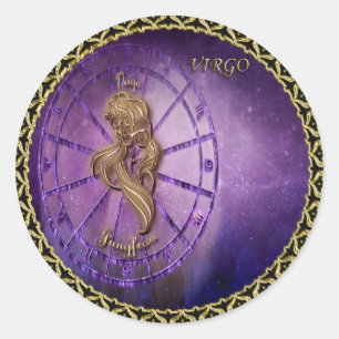 Sticker Rond horoscope de conception d'astrologie de zodiaque