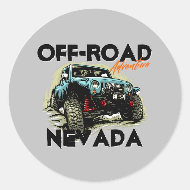 Sticker Rond Hors-route Nevada 4X4 Personnaliser VTT T-shirt (Devant)