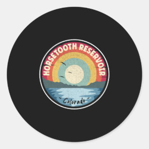 Sticker Rond Horsetooth Reservoir Colorado Colorful