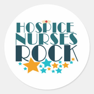 Sticker Rond Hospice Nurses Rock