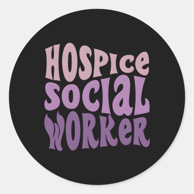 Sticker Rond Hospice Social Worker (Devant)