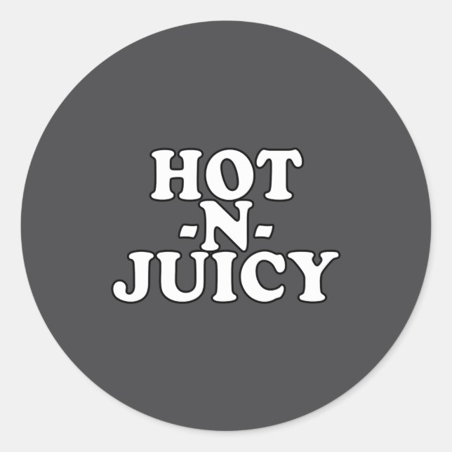 Sticker Rond Hot N Juicy  (Devant)