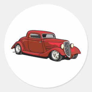 Sticker Rond Hot rod frais