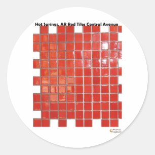 Sticker Rond Hot Springs, AR Red Tiles Central Ave Dons